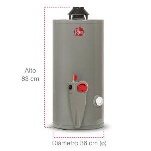 Calentador de agua Rheem De Depósito 38 Lts a gas natural